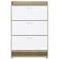 Coaster Denia 3-Tier Shoe Cabinet in Antique Pine and White, , large