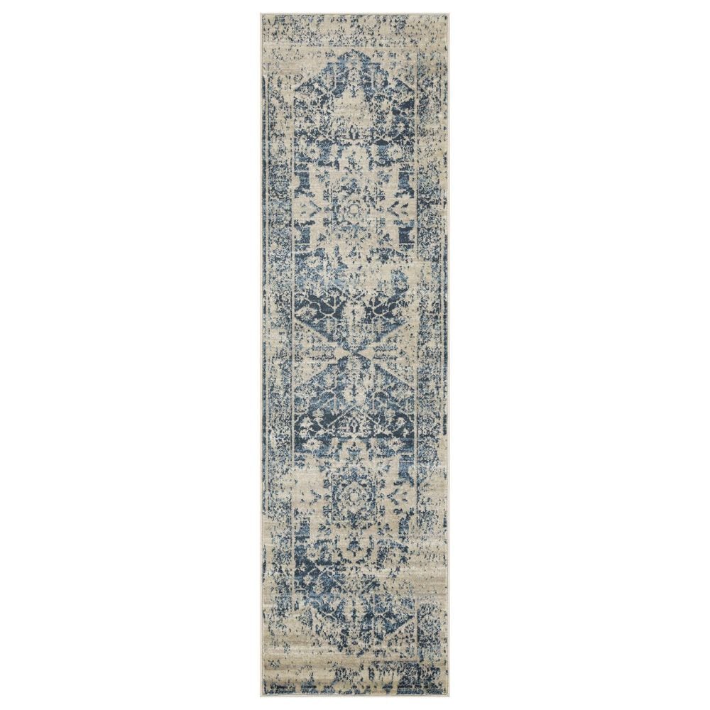 Kas Oriental Rugs Heritage Traditions 2"2" x 7"11" Ivory and Blue Runner, , large