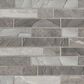 MS International Tarvos Interlocking Gray 12" x 12" Glass Mosaic Sheet, , large