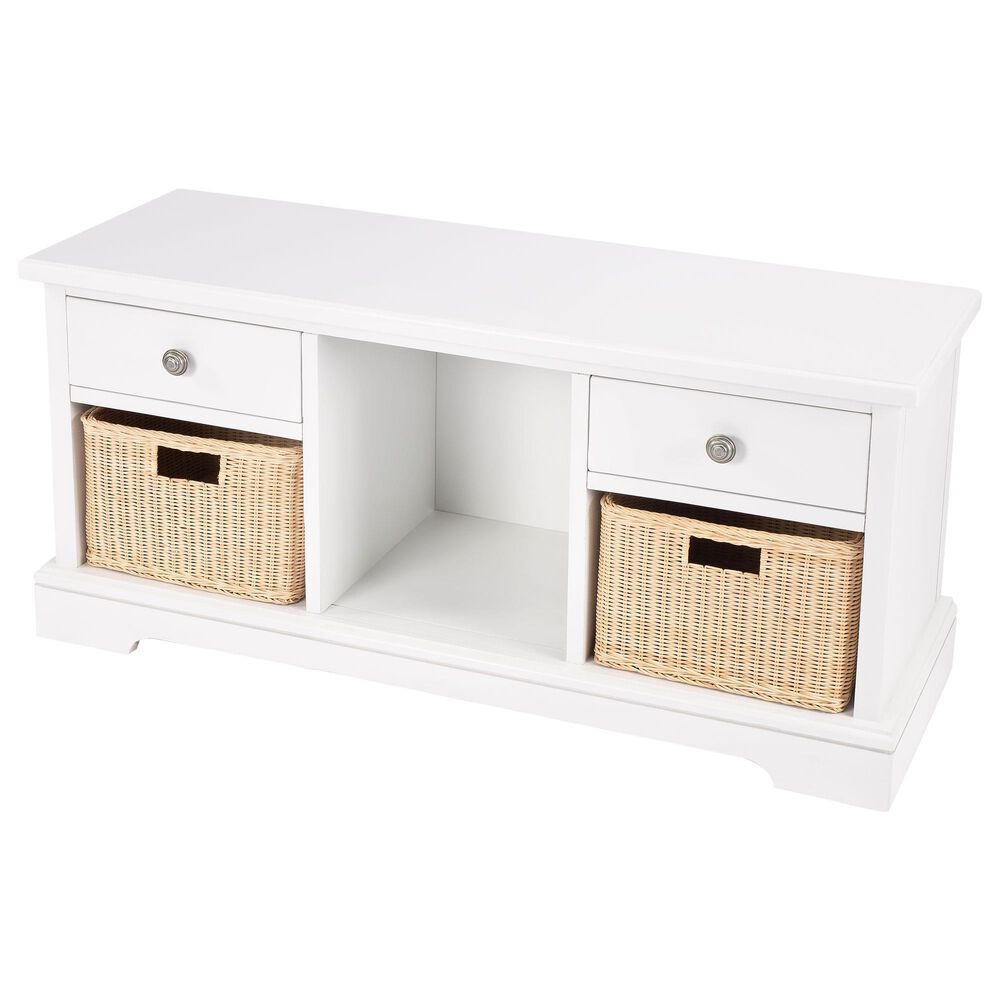 Butler Asya Storage Bench in White, , large