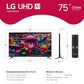 LG 75" Class UA77 4K UHD AI - Smart TV with 3.1 Channel Soundbar System in Black, , large
