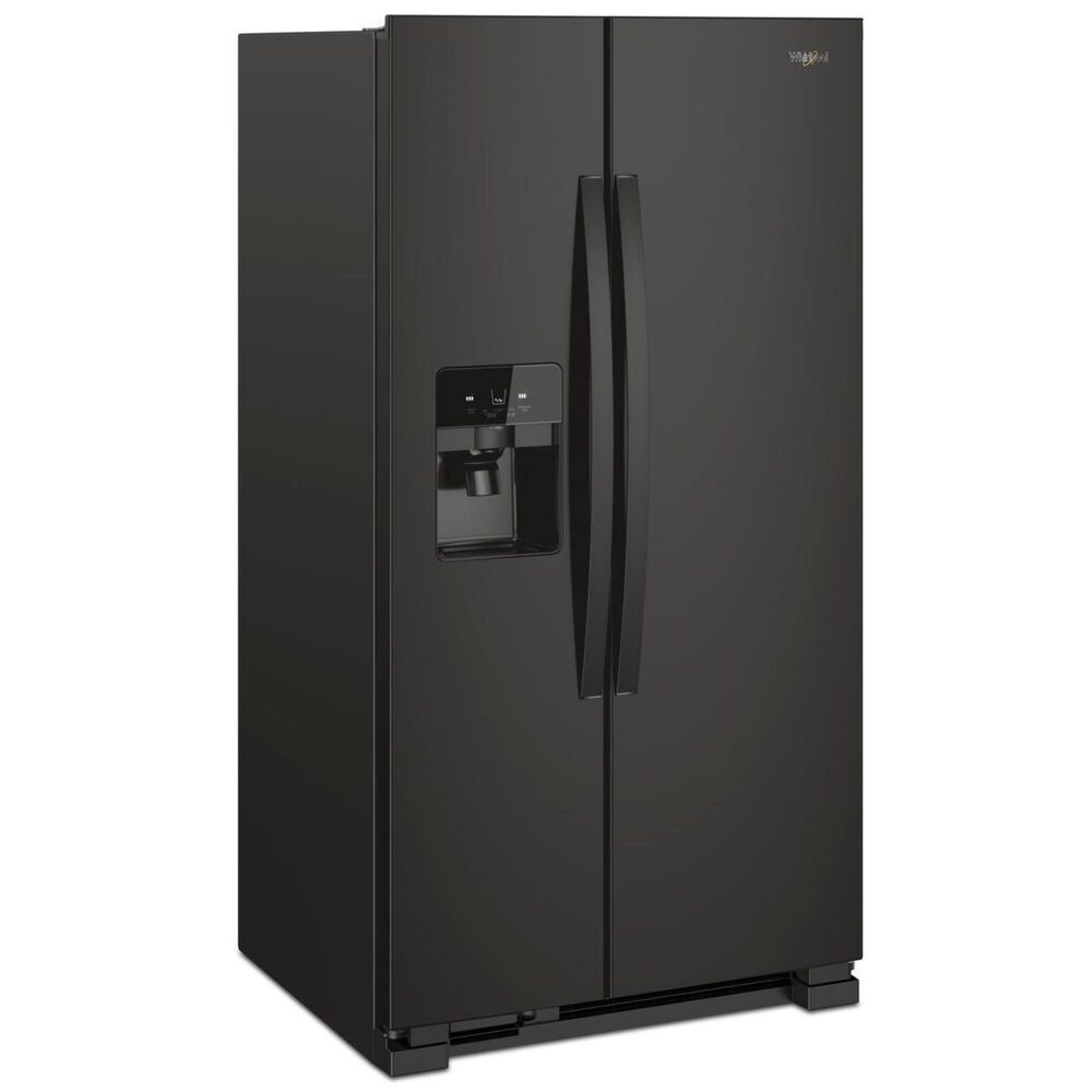 Whirlpool 24.6 Cu. Ft. 36&quot; Wide Side-by-Side Refrigerator in Black, , large