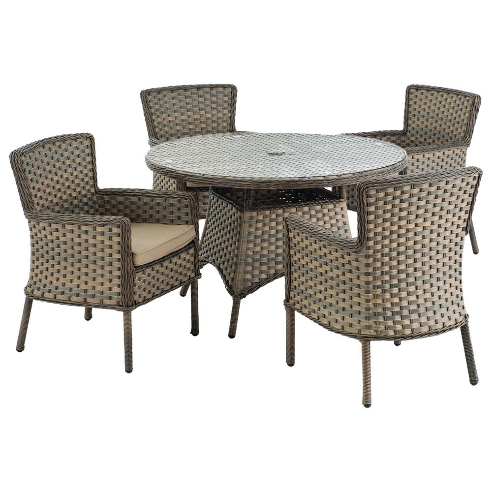 Alfresco Home Charlotte 5-Piece Dining Set in Sunbrella, , large