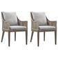 Blue River Grenada Outdoor Dining Chair Beige Cushions in Gray (Set of 2), , large
