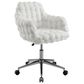 Linon Home Decor Fiona Office Chair with White Cloud Bubble Cushion in Silver, , large