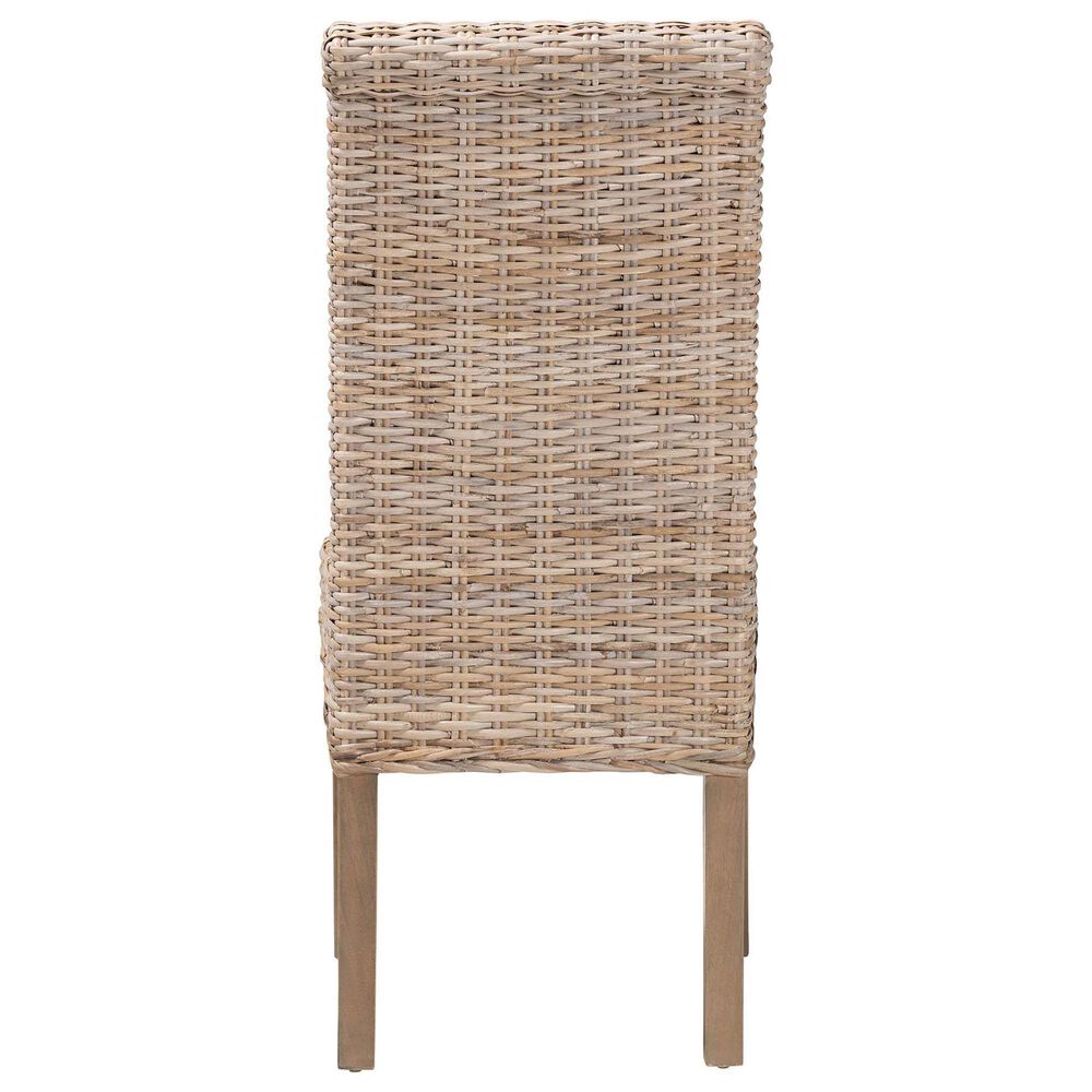 Baxton Studio Santiago Side Chair in Grey and Rustic Taupe, , large