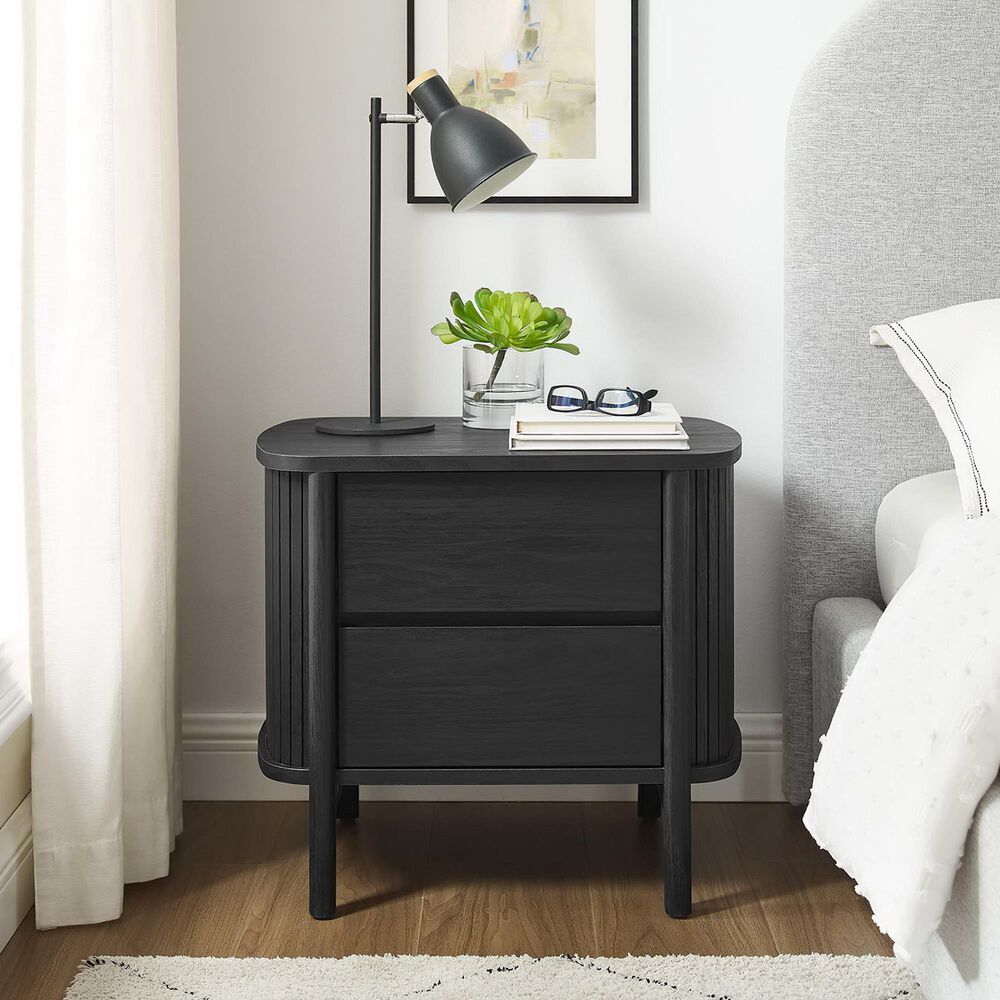 Modway Cadence 2 Drawer Nightstand in Black, , large