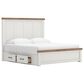 Ashley Savonport King Storage Panel Bed in White and Brown, , large