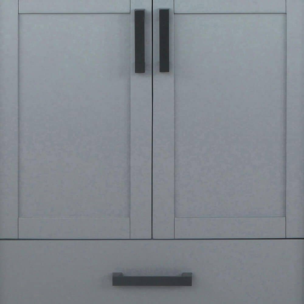 Lexora Home Ziva 30&quot; Single Bathroom Vanity in Dark Grey with 2 cm White Cultured Marble Top and Rectangular Sink, , large