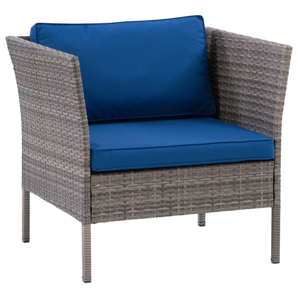 CorLiving Parksville Patio Armchair in Blended Gray, , large