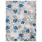 Safavieh Cabana CBN800F 8" x 10" Grey and Blue Indoor/Outdoor Area Performance Rug, , large