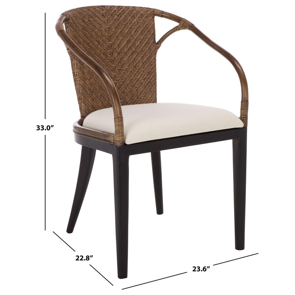 Safavieh Kumi Arm Chair in Ivory, , large