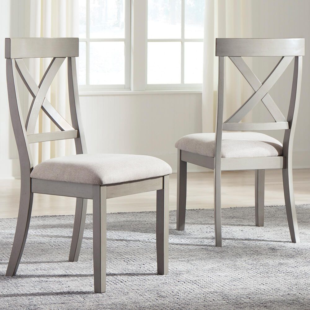 Signature Design by Ashley Parellen Dining Upholstered Side Chair in Gray (Set of 2), , large