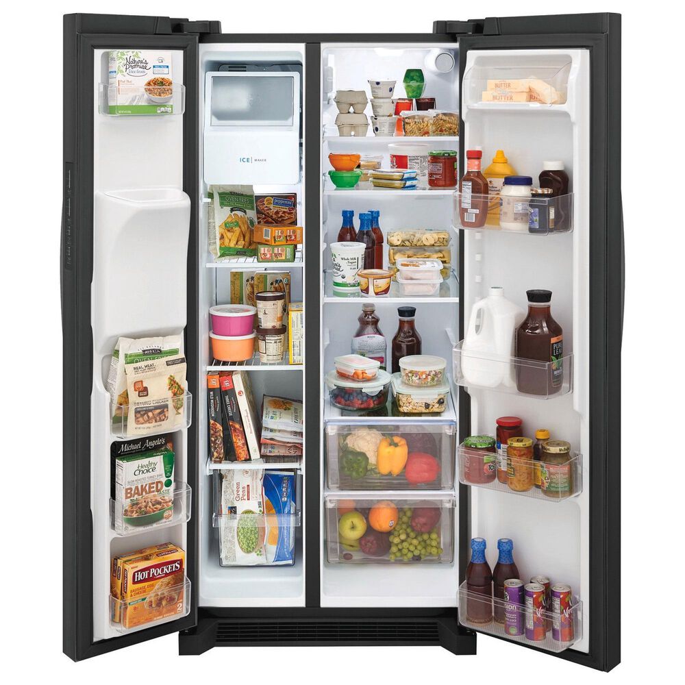 Frigidaire 22.3 Cu. Ft.  33&quot; Standard Depth Side by Side Refrigerator in Black Stainless Steel, , large