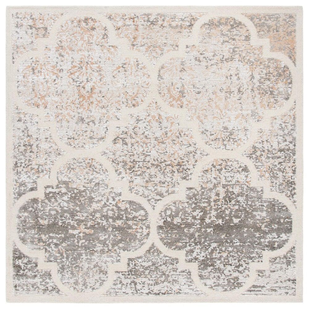 Safavieh Artistry ARR668D 7" Square Ivory and Gold Area Rug, , large