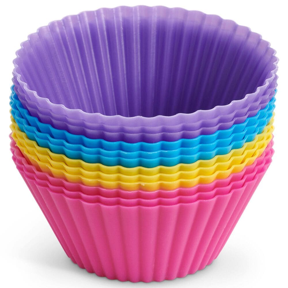 Mrs. Anderson&#39;s Baking Silicone Baking Cups in Blue, Lavender, Yellow and Pink &#40;Set of 12&#41;, , large
