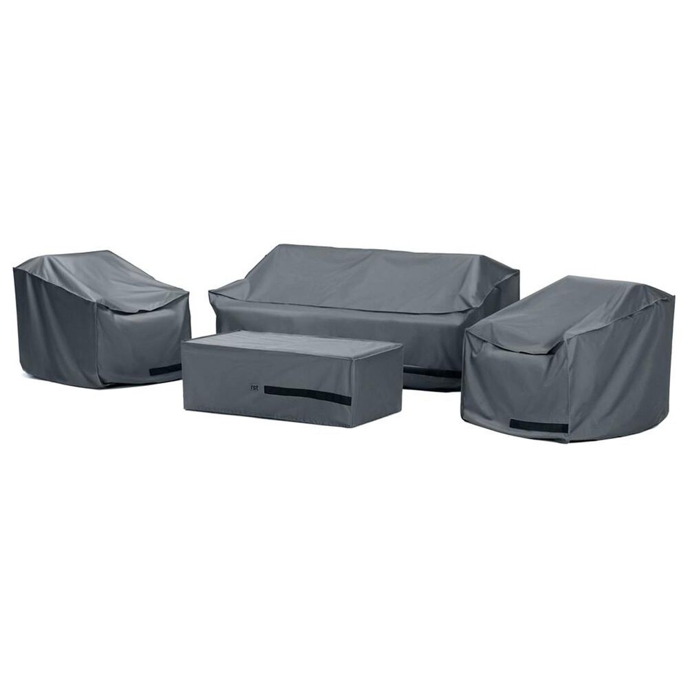 RST Brands Vistano 4-Piece Patio Club Chair Cover Set in Gray, , large
