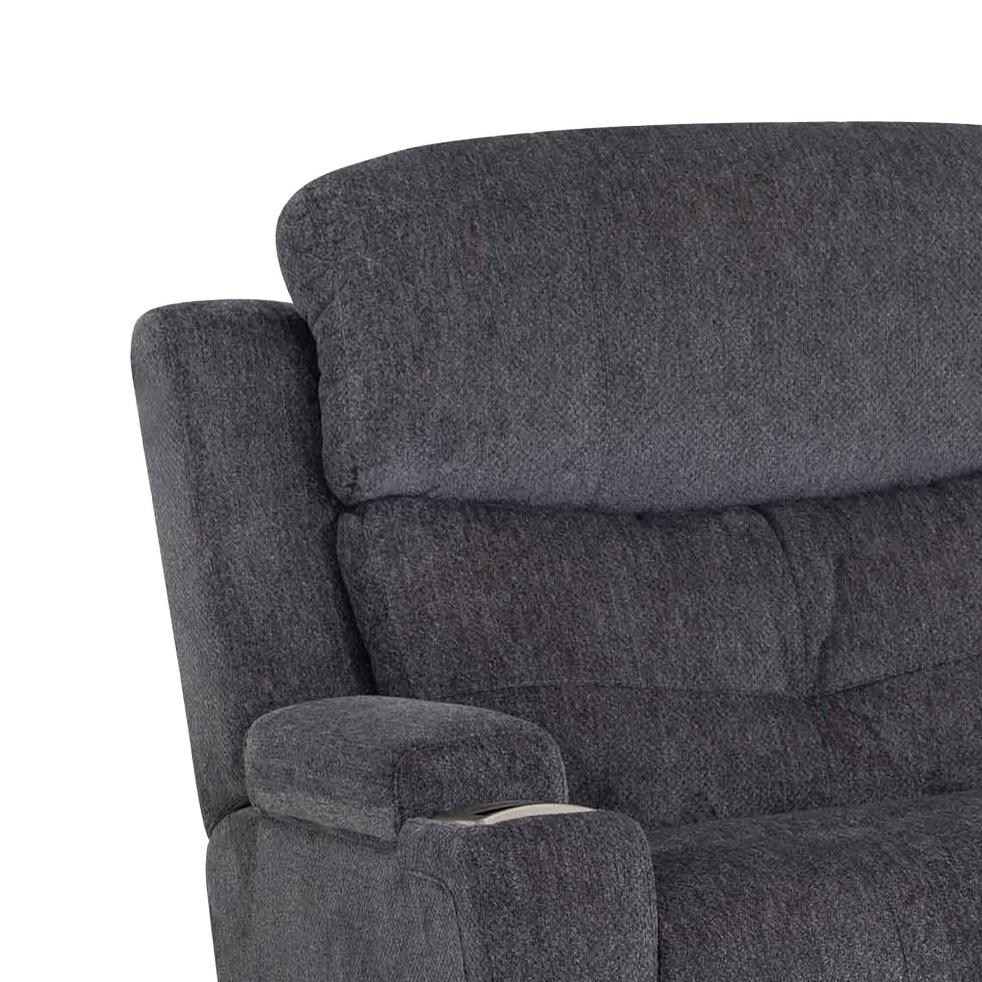 Moore Furniture Arlington Power Rocker Recliner in Seeley Storm NFM
