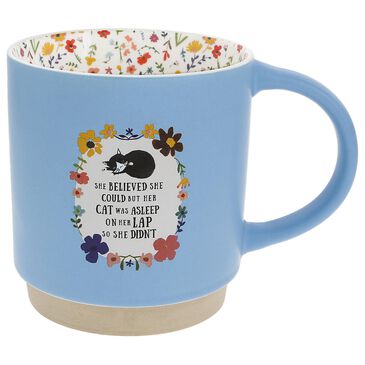 Pavilion 18 oz Cat Asleep Mug in Blue, , large