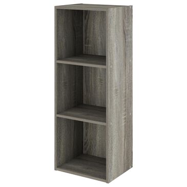 Homlux 3-Tier Bookcase with Decorative Open Shelves in French Oak, , large