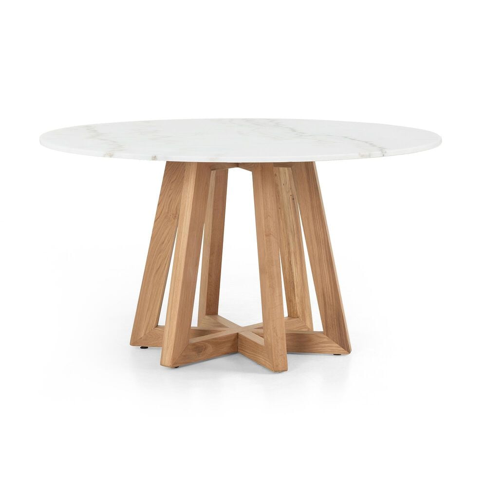 Four Hands Creston 55" Dining Table in White, , large
