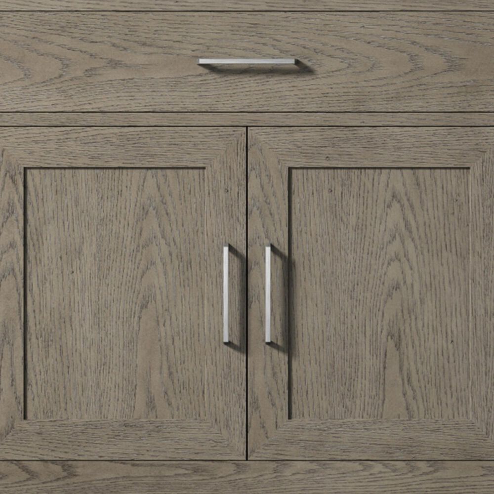 Lexora Home Abbey 36&quot; Single Bathroom Vanity in Grey Oak with 2 cm White Cultured Marble Top and Rectangular Sink, , large