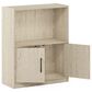 HOMLUX 2-Tier Open Shelf Bookcase with 2-Door Storage Cabinet in Metropolitan Pine, , large