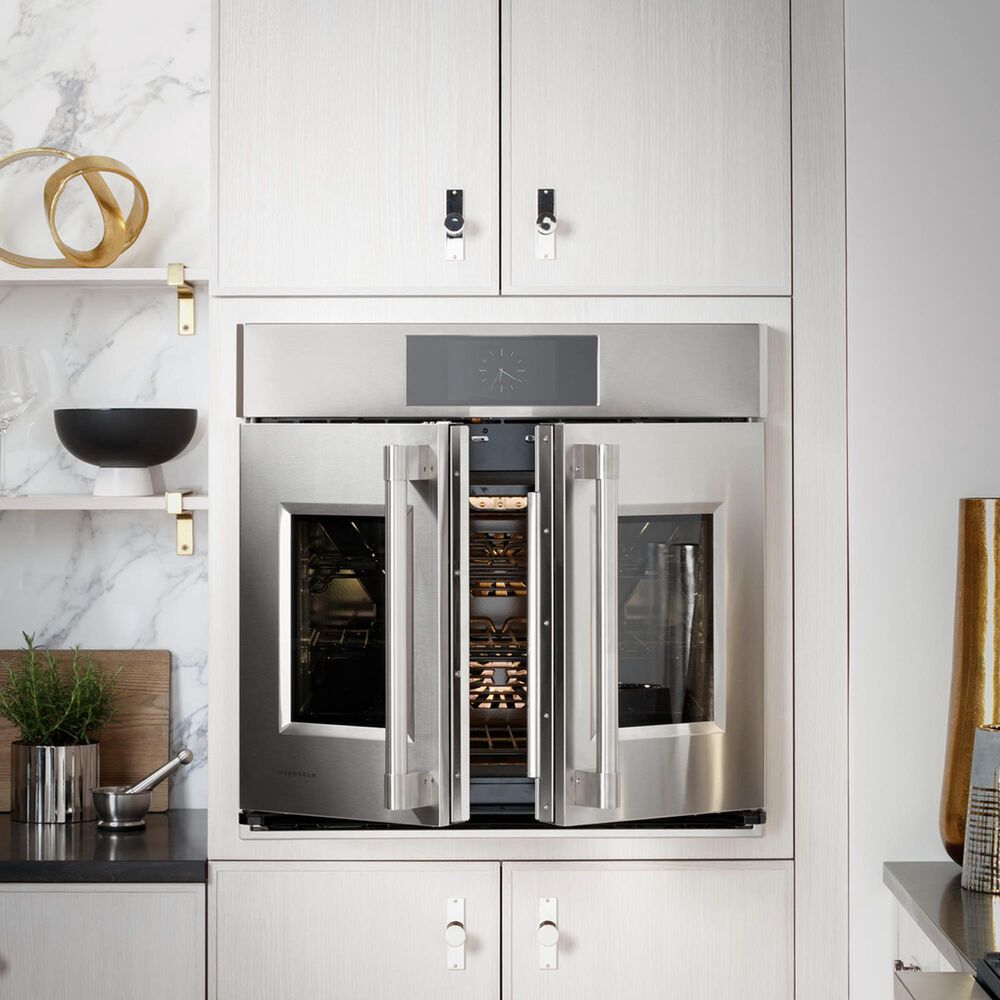 Monogram Statement 30&quot; French Door Electric Double Wall Oven in Stainless Steel, , large