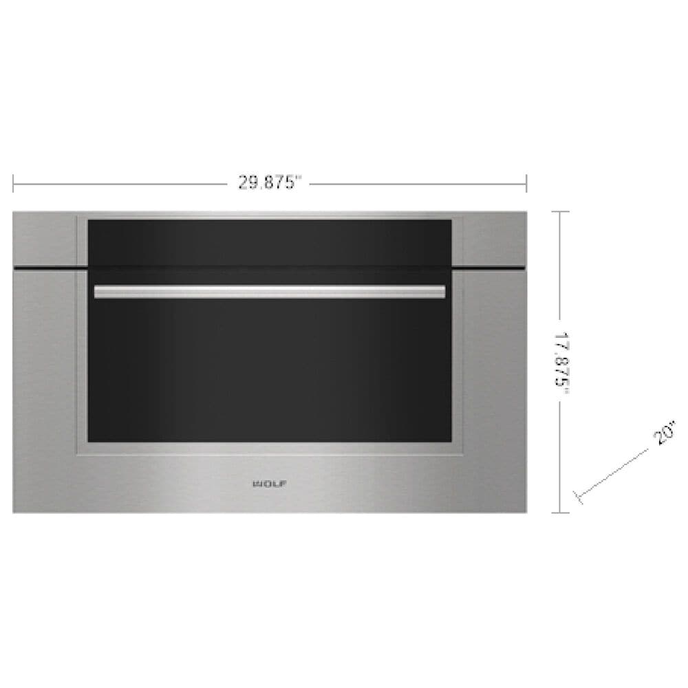 Wolf Appliances 1.6 Cu. Ft. M Series Transitional Drop-Down Door Microwave Oven in Stainless Steel, , large