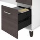 Bush Somerset 3 Piece Office Desk Set in Storm Gray/White, , large
