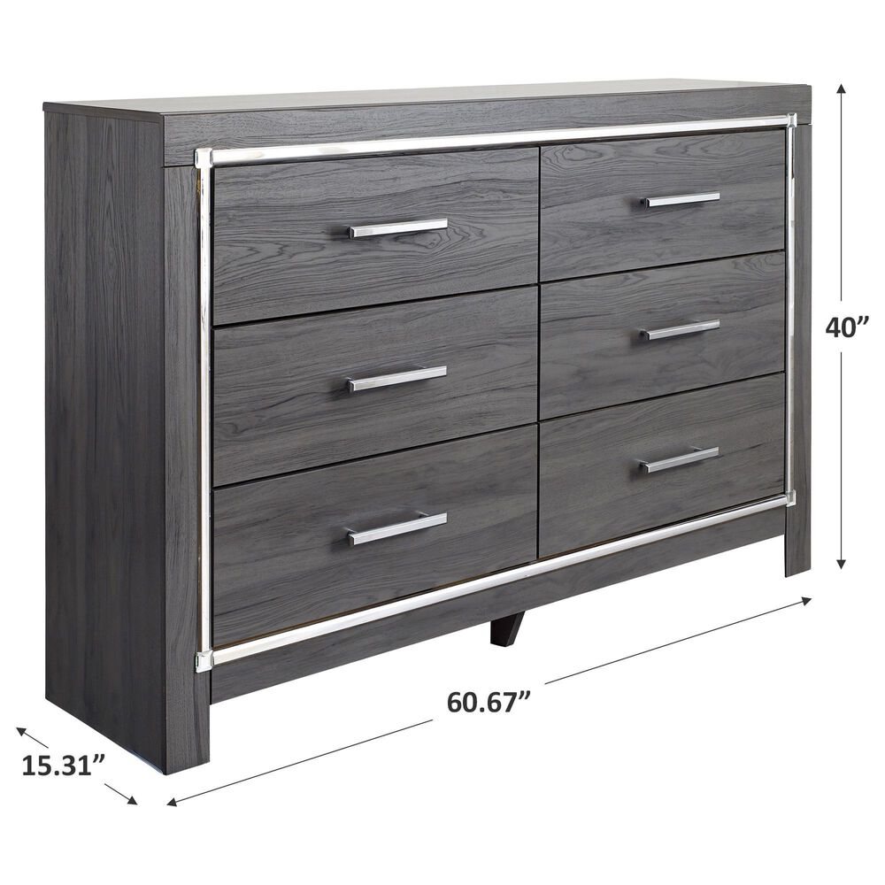 Ashley Lodanna 6 Drawer Dresser in Gray, , large