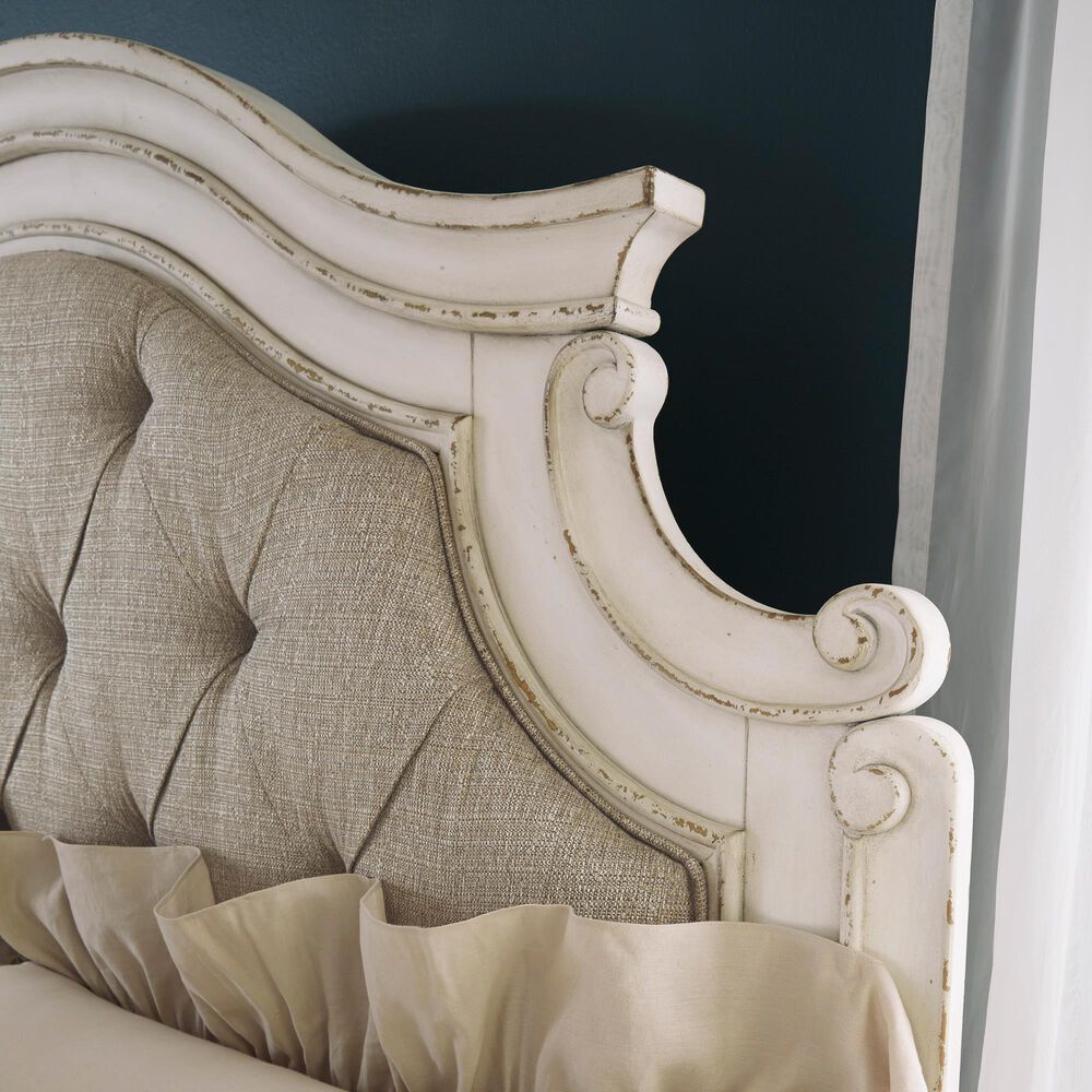 Ashley Realyn Queen Uph Bed in Chipped White, , large