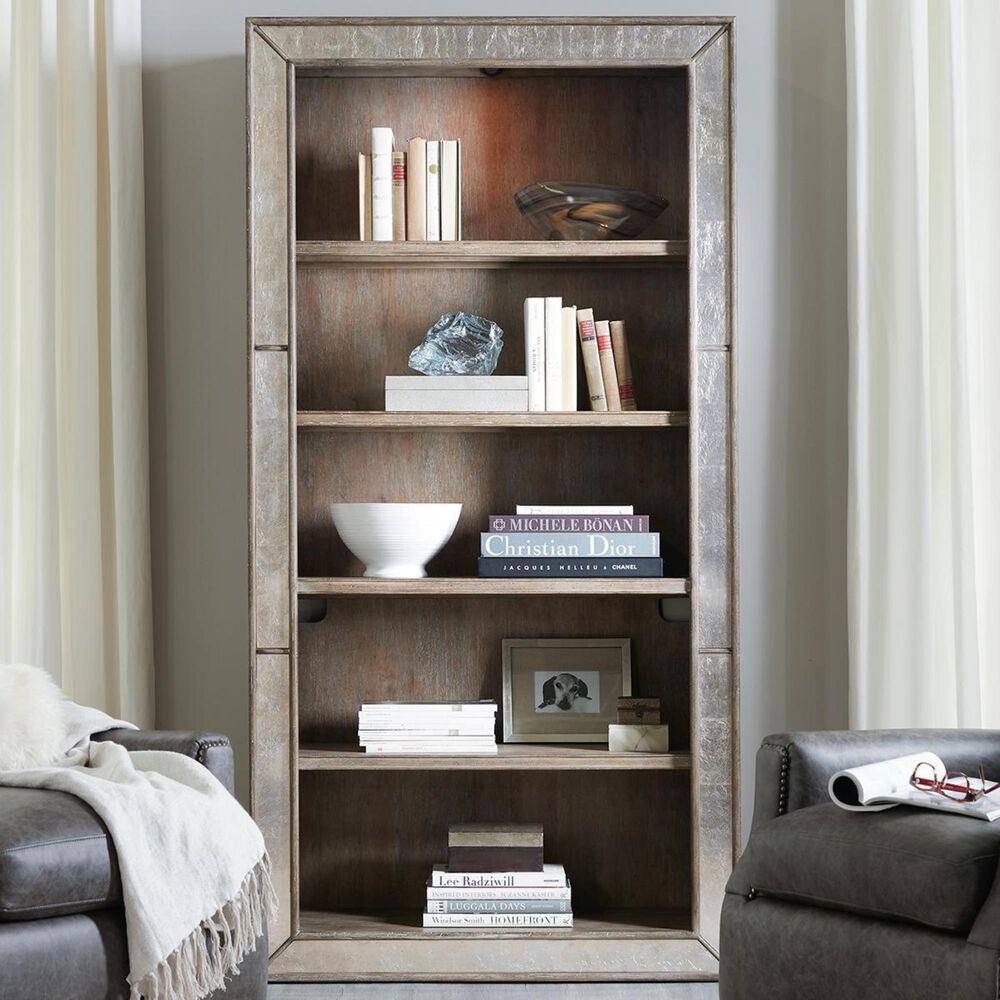 Hooker Furniture Rustic Glam Bunching Bookcase in Light Wood, , large