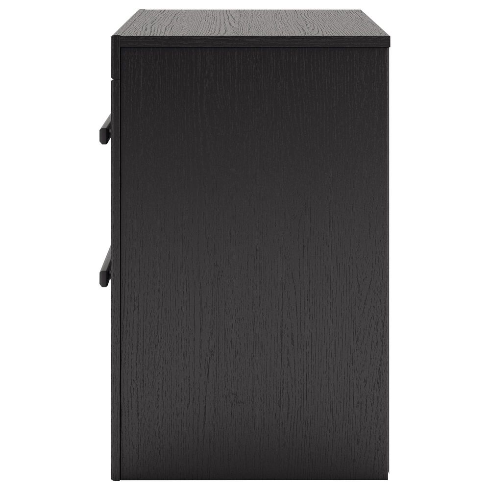 Ashley Broachmyn 2 Drawer Nightstand in Rustic Gray and Matte Black, , large