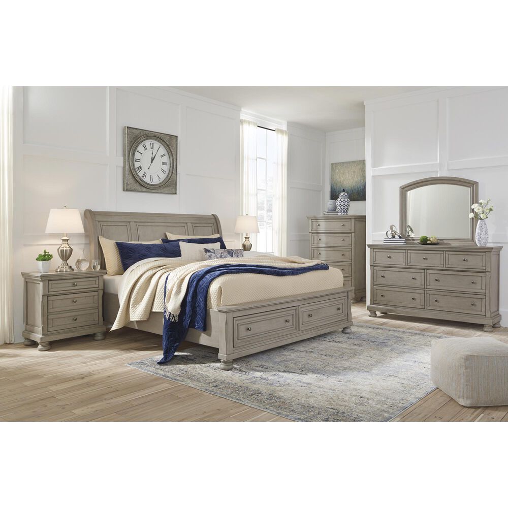 Ashley Lettner 2-Drawer Nightstand in Light Gray, , large