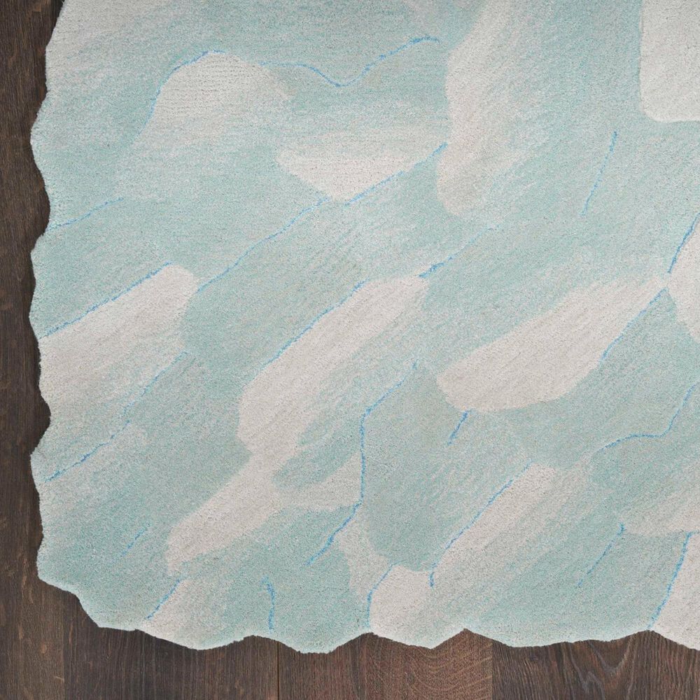 Nourison Prismatic Blue 5&#39;6&quot; x 7&#39;5&quot; Area Rug, , large