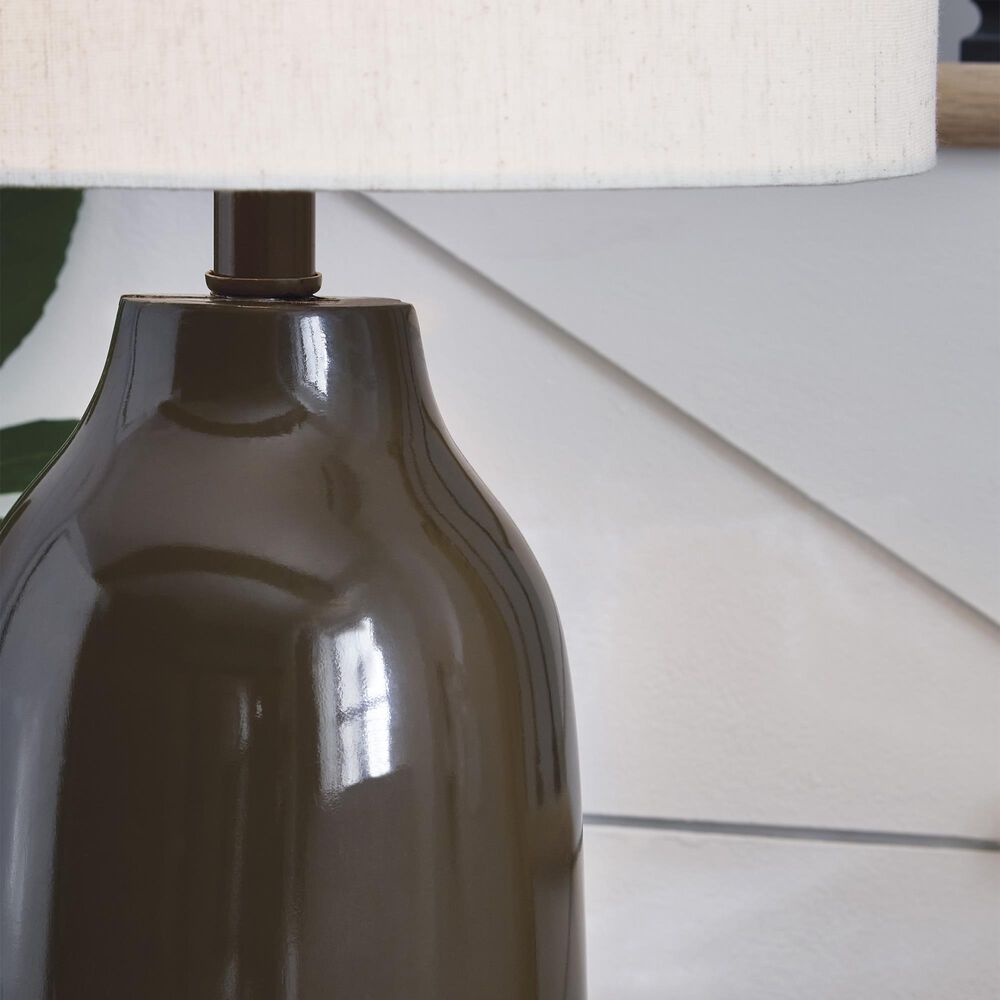 Ashley Jyler Terracotta Table Lamp in Glossy Brown, , large