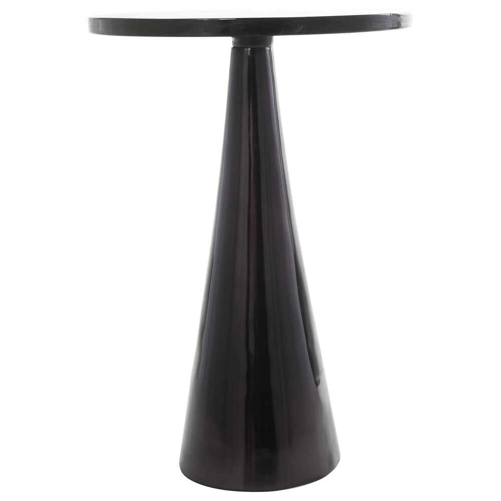 Maple and Jade 16&quot; Geometric Accent End Table in Polished Black, , large