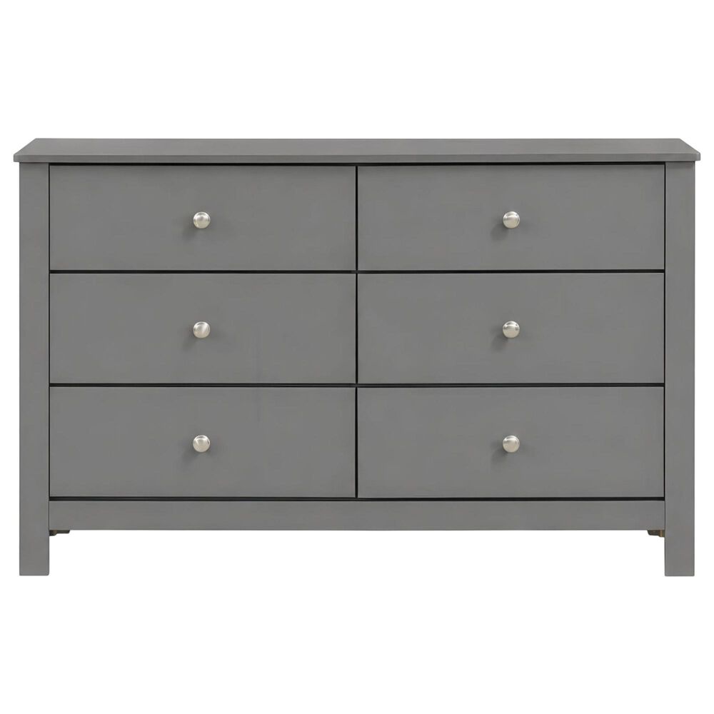 Mayberry Hill Sami 6 Drawer Dresser in Grey, , large