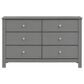 Mayberry Hill Sami 6 Drawer Dresser in Grey, , large