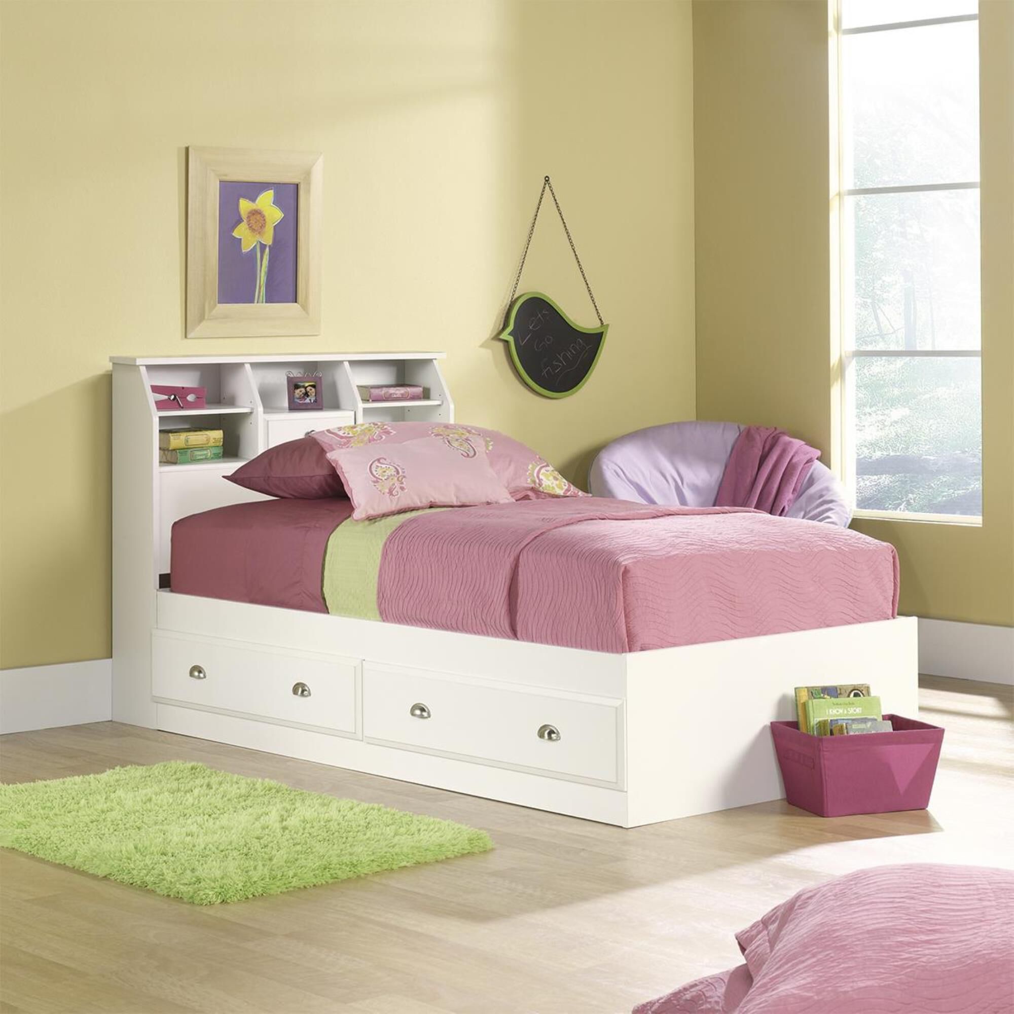 Soft white headboard deals