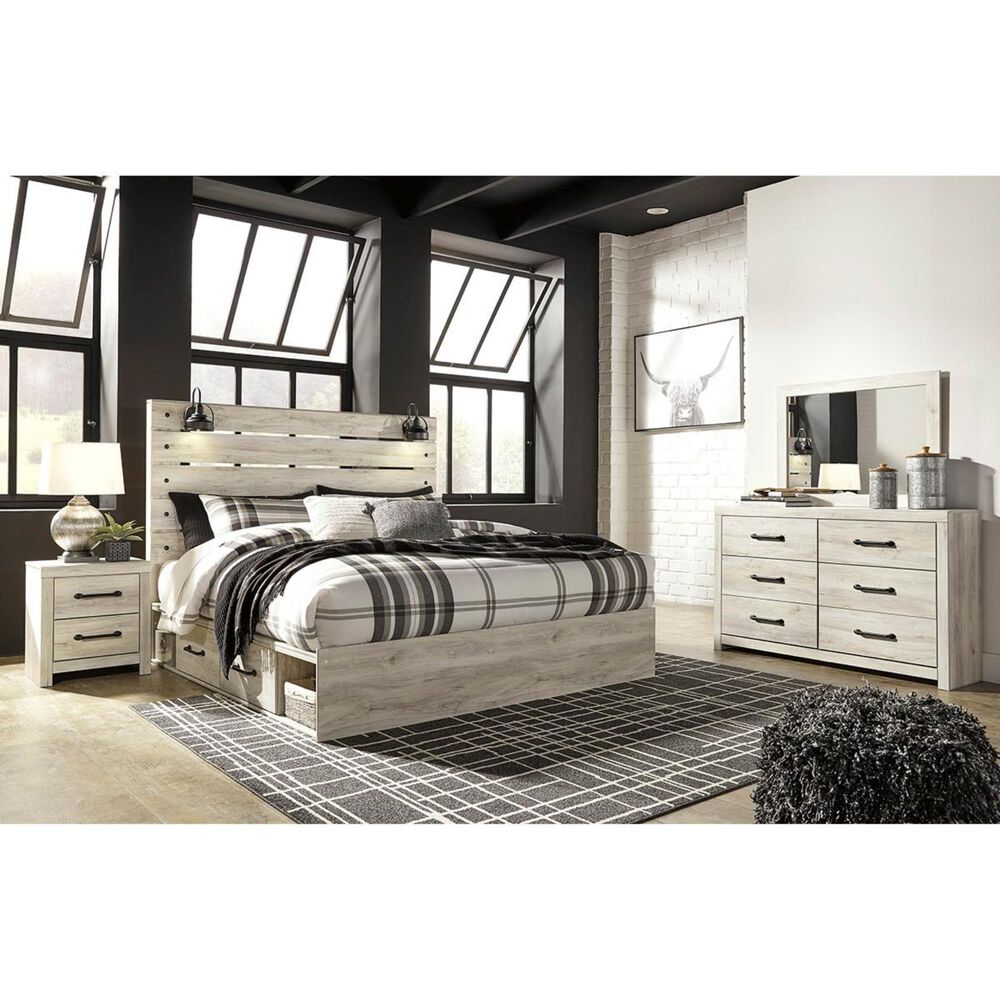 Ashley Cambeck 2 Drawer Nightstand in Whitewash with USB Ports, , large