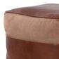 Lumisource Cobber Canvas Pouf in Espresso and Tan, , large