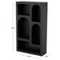 Maple and Jade 5-Shelf Geometric Storage Shelving Unit in Matte Black, , large