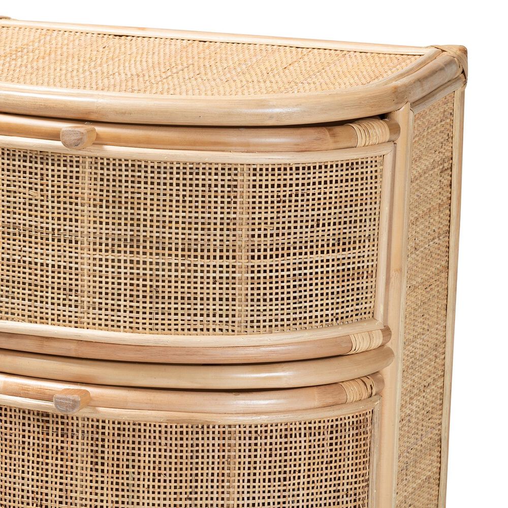 Baxton Studio Oleta 2-Drawer Rattan Nightstand in Natural Brown, , large