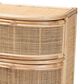 Baxton Studio Oleta 2-Drawer Rattan Nightstand in Natural Brown, , large