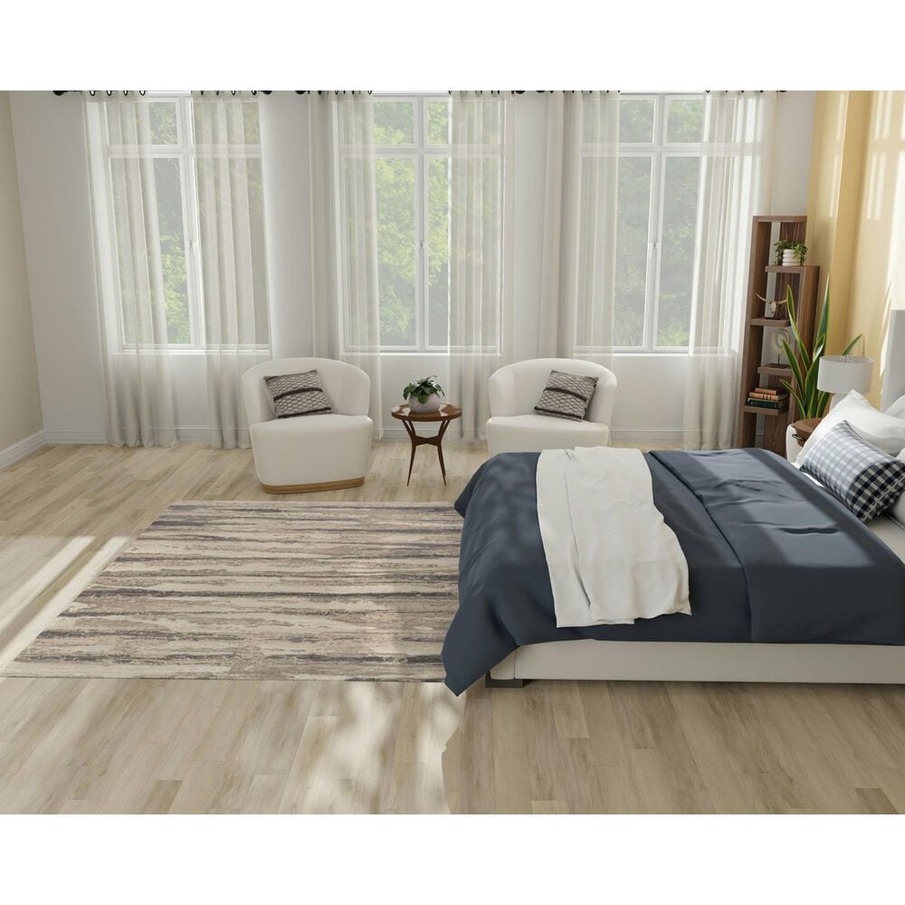 Nourison Sustainable Trends SUT03 5&#39;3&quot; x 7&#39;3&quot; Ivory and Multicolor Area Rug, , large