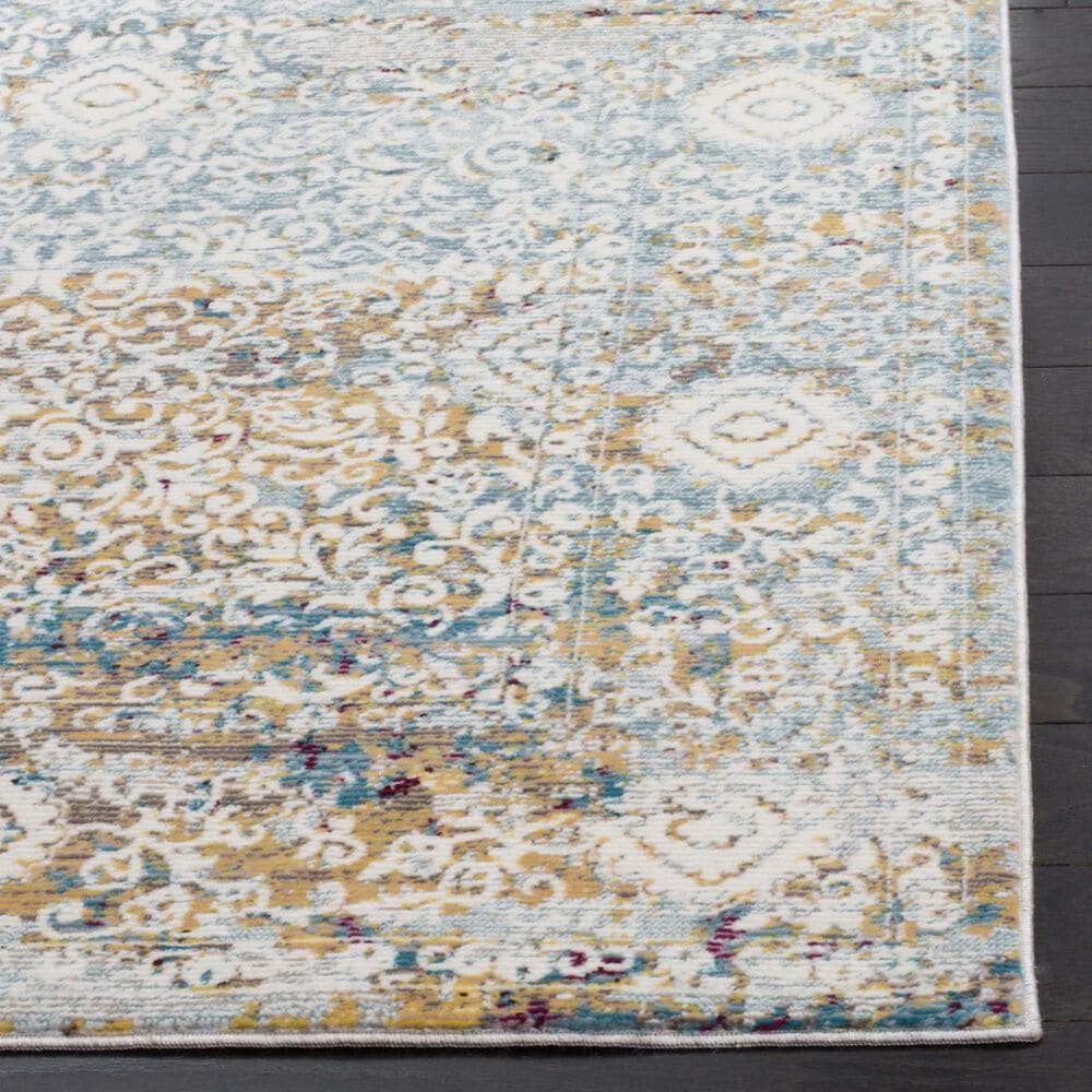 Safavieh Aria 2&#39; x 8&#39; Yellow and Cream Runner, , large