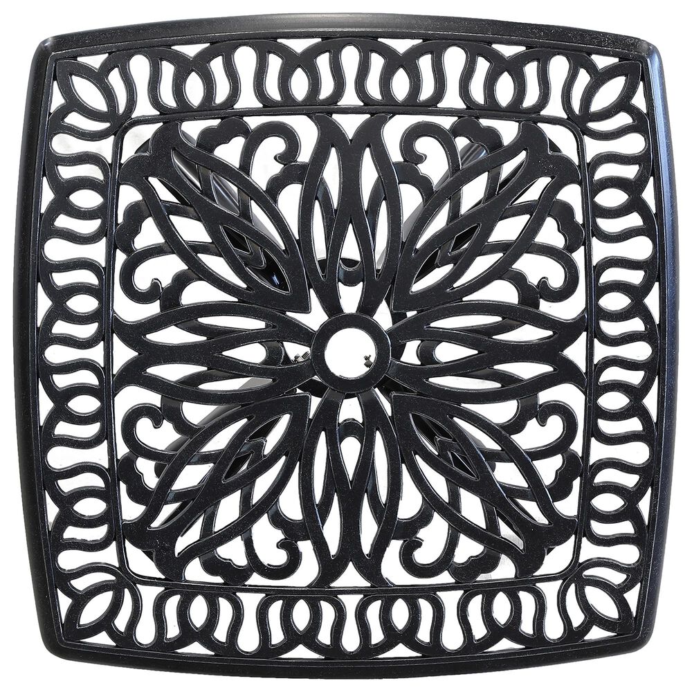 GatherCraft Geneva Patio Square End Table in Black, , large