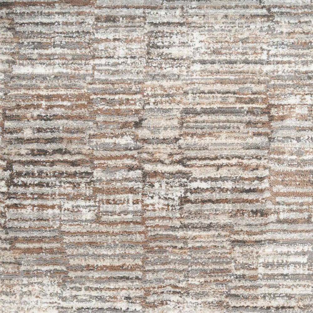 Nourison Sustainable Trends 2&#39;2&quot; x 7&#39;6&quot; Ivory and Mocha Runner, , large